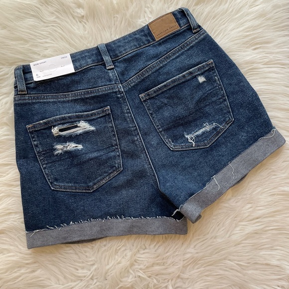 American Eagle Stretch Destructive Mom Shorts High Waist 6/28 NWT - Picture 7 of 7